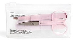 Set, pink - IDC Institute Perfect Beauty Set (nail/file/1pcs + sciss/1pcs+ tweezer/1pcs) — photo N2