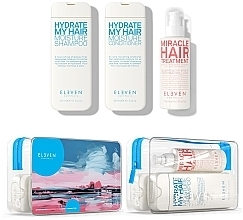 Fragrances, Perfumes, Cosmetics Set - Eleven Australia Hydrate Holiday Trio (shm/300ml + cond/300ml + h/spray/125ml + bag)