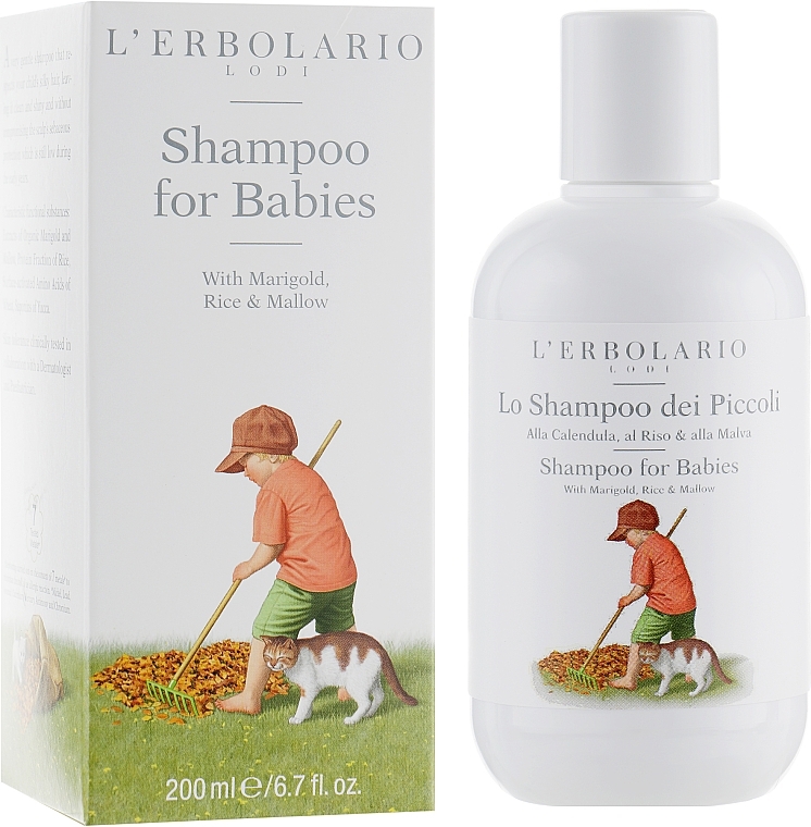 Calendula, Rice & Mallow Baby Shampoo - L'Erbolario Shampoo For Babies — photo N6