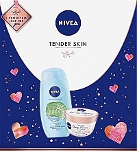 Fragrances, Perfumes, Cosmetics Set - Nivea Tender Skin (sh/gel/250ml + b/souffle/200ml)