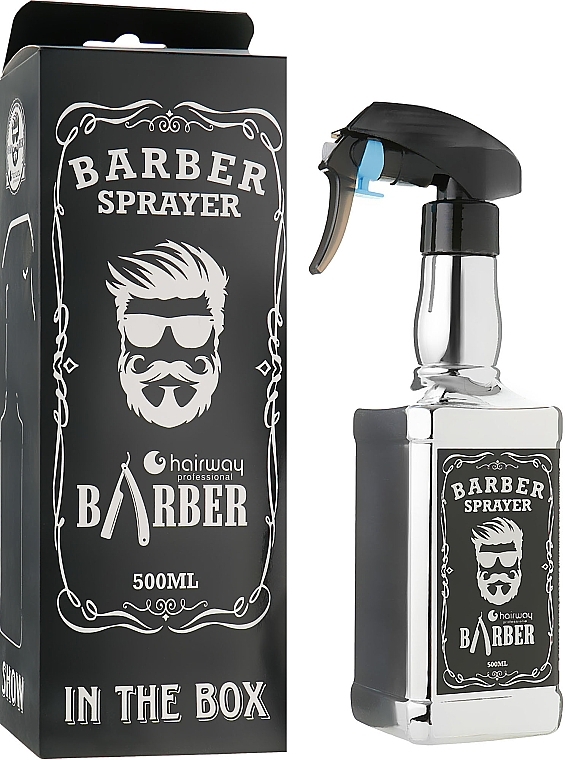 Spray Bottle, silver - Hairway Barber Sprayer — photo N1