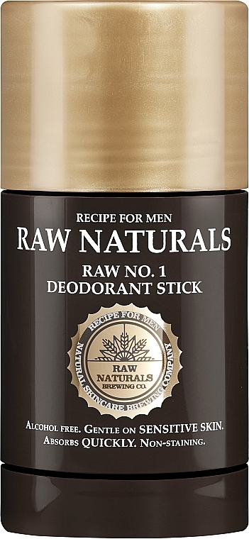 Deodorant Stick - Recipe For Men RAW Naturals No. 1 Deodorant Stick — photo N1