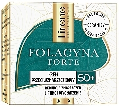 Fragrances, Perfumes, Cosmetics Anti-Wrinkle Face Cream 50+ - Lirene Folacyna Forte Anti-Wrinkle Cream