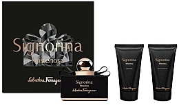 Fragrances, Perfumes, Cosmetics Salvatore Ferragamo Signorina Misterioasa - Set (edp/50ml + b/lot/50ml + sh/gel/50ml)