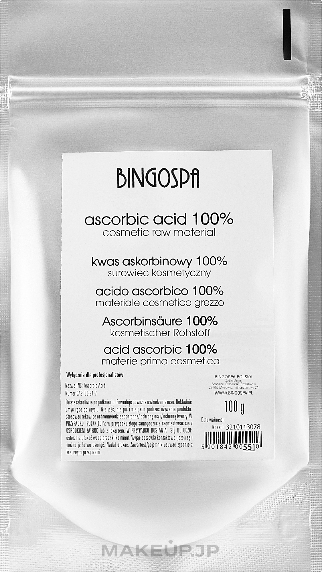 Ascorbic Acid - BingoSpa Ascorbic acid (vitamin C) — photo 100 g