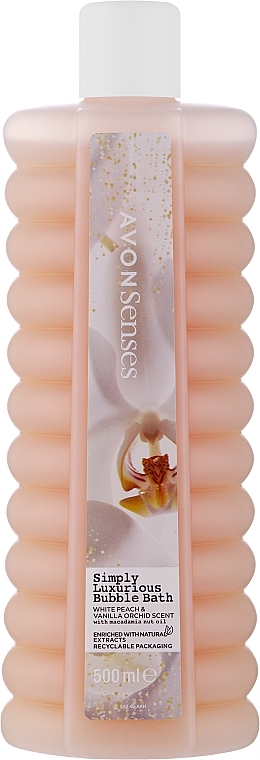 Peach, Orchid, Vanilla Bubble Bath - Avon Senses Simply Luxurious Babble Bath with White Peach & Vanilla Orhid Scent — photo N6