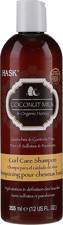 Nourishing Coconut Oil Shampoo - Hask Coconut Milk & Organic Honey Curl Care Shampoo — photo N1
