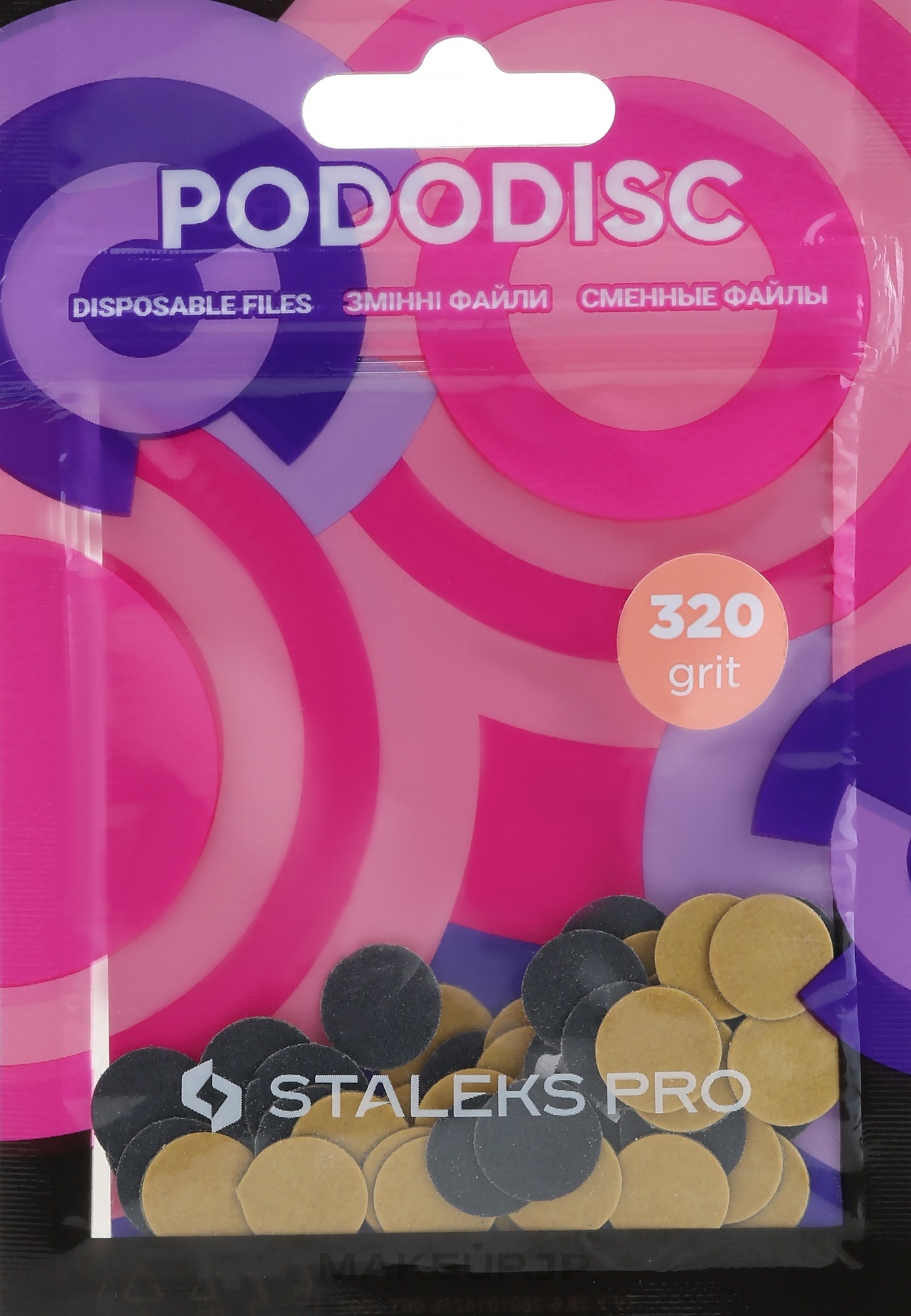 Nail File Replacement Pads Refills Podostic XS, 320 grit, PDF-10-320 - Staleks Pro — photo 50 pcs.