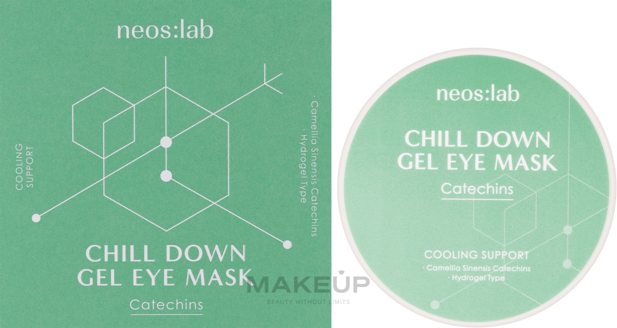 Hydrogel Eye Patches with Green Tea & Adenosine - Neos:lab Chill Down Gel Eye Mask Catechins — photo 60 szt.