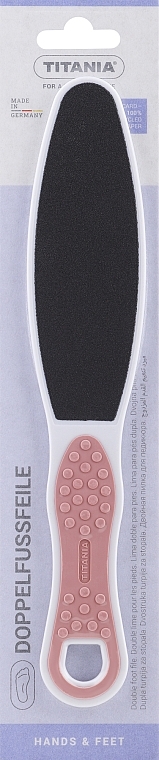 Double-Sided Foot File with Handle, light pink - Titania — photo N1