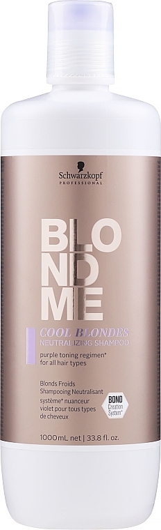 Neutralizing Shampoo for Cool Blonde Hair - Schwarzkopf Professional BlondMe Cool Blondes Neutralizing Shampoo — photo N6