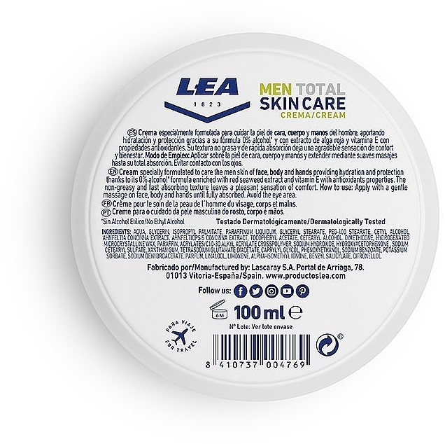 Men Cream 3in1 - Lea Men Total Skin Care Cream — photo N2