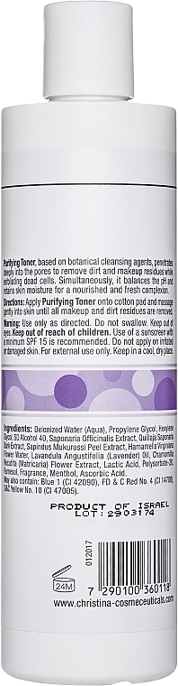Purifying Lavender Toner for Dry Skin - Christina Purifying Toner for dry skin with Lavender — photo N2