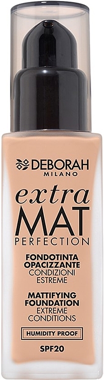 Mattifying Face Foundation - Deborah Extra Mat Perfection SPF20 — photo N1