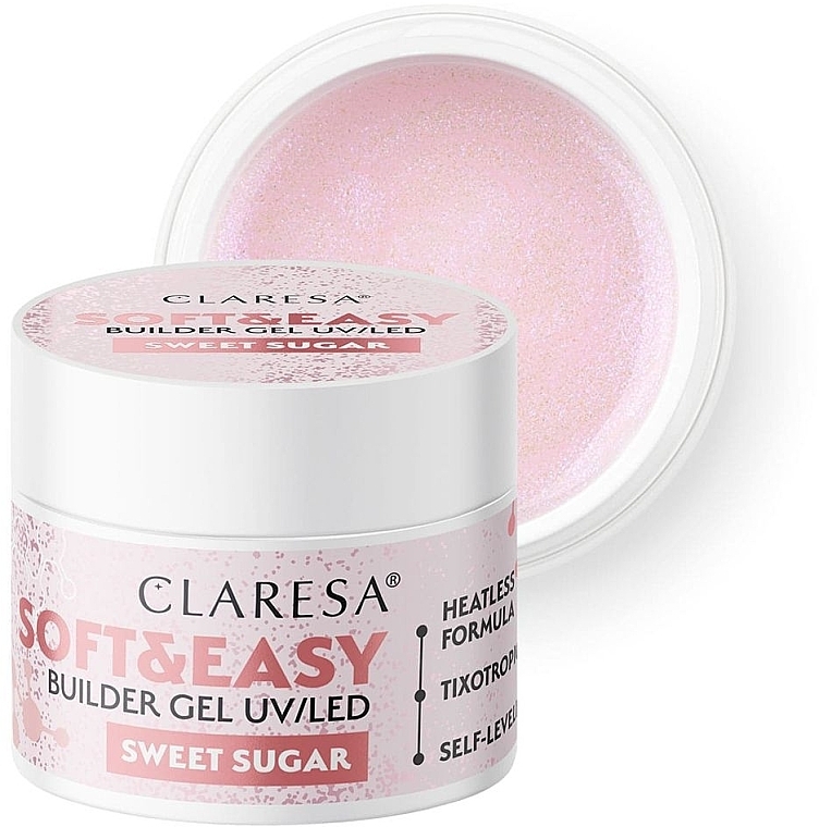 Nail Building Gel - Claresa Soft & Easy Builder Gel UV/LED Sweet Sugar — photo N2