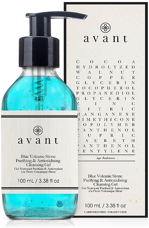 Cleansing and Antioxidant Gel with Volcanic Stone - Avant Blue Volcanic Stone Purifying & Antioxydising Cleansing Gel — photo N1