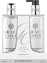 キット - Grace Cole White Nectarine & Pear Body Care Pampering Duo (sh/gel/300ml + h/lot/300ml) — photo N1