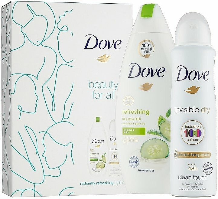 Set - Dove Radiantly Refreshing Gift Set (deo/150ml + sh/gel/250ml) — photo N2