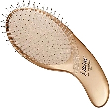 Fragrances, Perfumes, Cosmetics Massage Hair Brush, artificial bristles, gold - Olivia Garden Expert Care Curve Nylon Bristles Gold