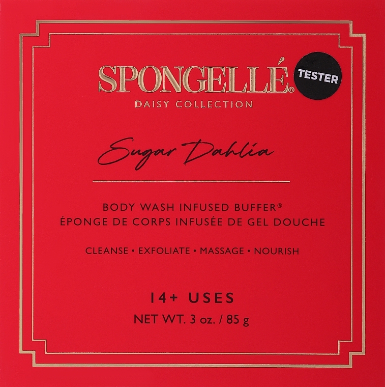 GIFT! Body Wash Infused Buffer - Spongelle Sugar Dahlia Pedi-Buffer With Built-In Cleanser — photo N1