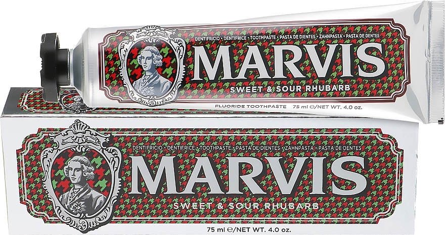 Toothpaste "Rhubarb" - Marvis Sweet&Sour Rhubarb Mint Toothpaste — photo N1