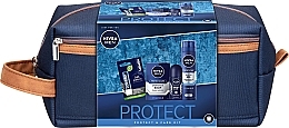 Set - Nivea Men Protect & Care 2021 (ash/balm/100ml + shaving/gel/200ml + deo/50ml + lip/balm/4.8g + bag) — photo N1