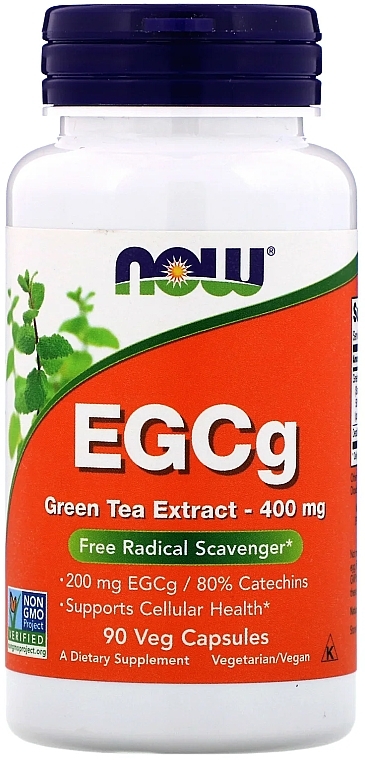 Green Tea Extract, EGCg 400mg - Now Foods EGCg Green Tea Extract — photo N1