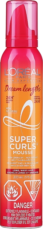 Super Curl Mousse - L'Oreal Paris Hair Expertise Dream Lengths Super Curls Mousse — photo N1