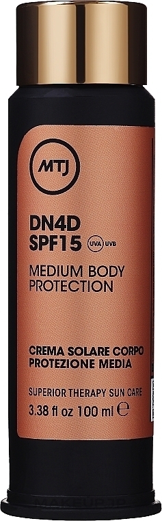 Body Sun Cream SPF15 - MTJ Cosmetics Superior Therapy Sun Care DN4D Body Cream SPF15 Medium Body Protection — photo 100 ml