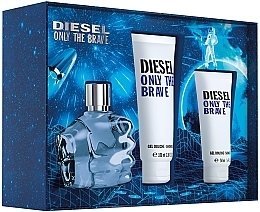 Fragrances, Perfumes, Cosmetics Diesel Only The Brave - Set (edt/75ml + sh/g/100ml + sh/g/50ml)