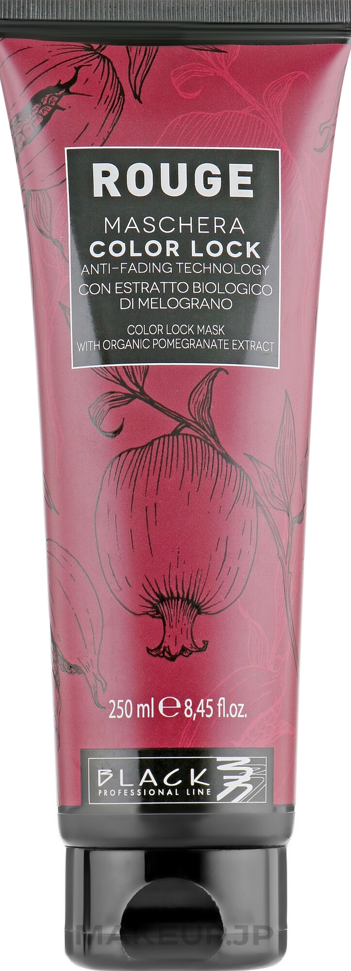 Hair Color Preserving Mask - Black Professional Line Rouge Color Lock Mask — photo 250 ml