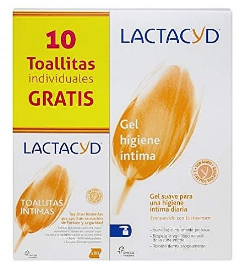 Set - Lactacyd (b/gel/400ml + wipes/10pcs) — photo N2