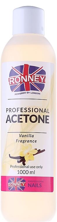 Nail Polish Remover "Vanilla" - Ronney Professional Acetone Vanilia — photo N1
