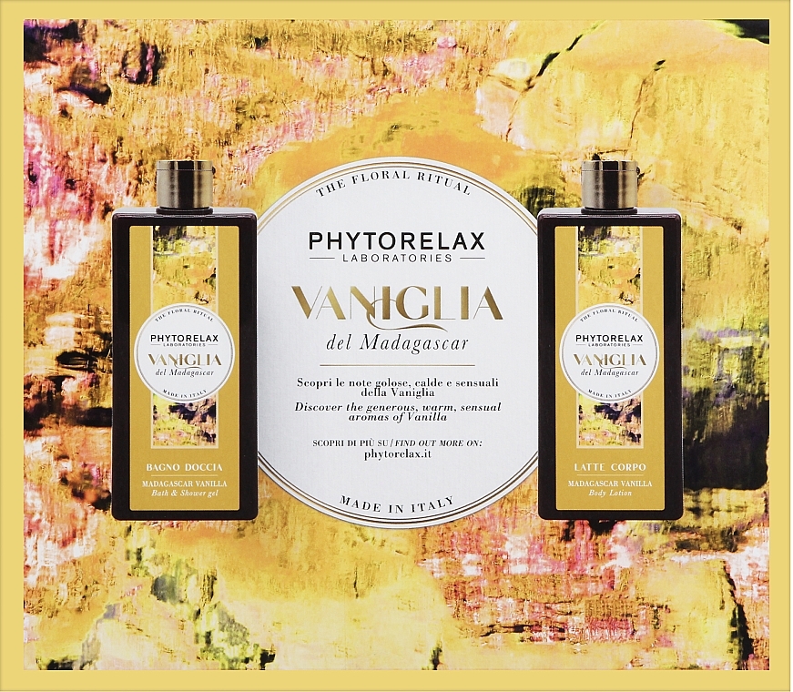 Set - Phytorelax Laboratories The Floral Ritual Vanille Of Madagascar (sh/gel/250ml + b/lot/250ml) — photo N1