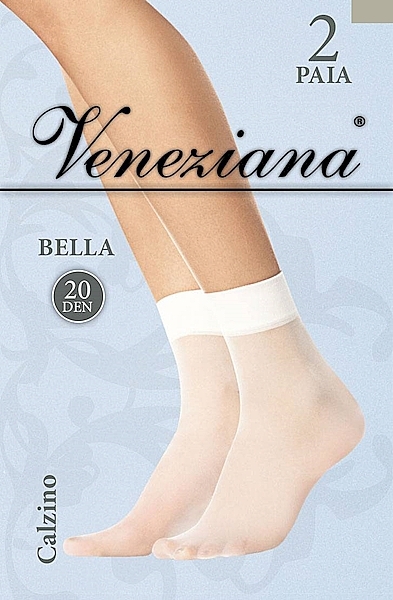 Women Socks "Bella" 20 Den, sabbia - Veneziana — photo N1