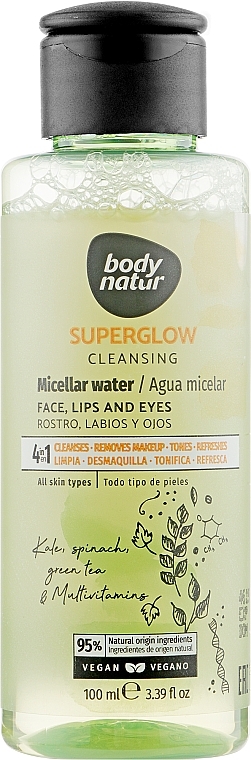 Micellar Water for All Hair Types - Body Natur Superglow Micellar Water — photo N1
