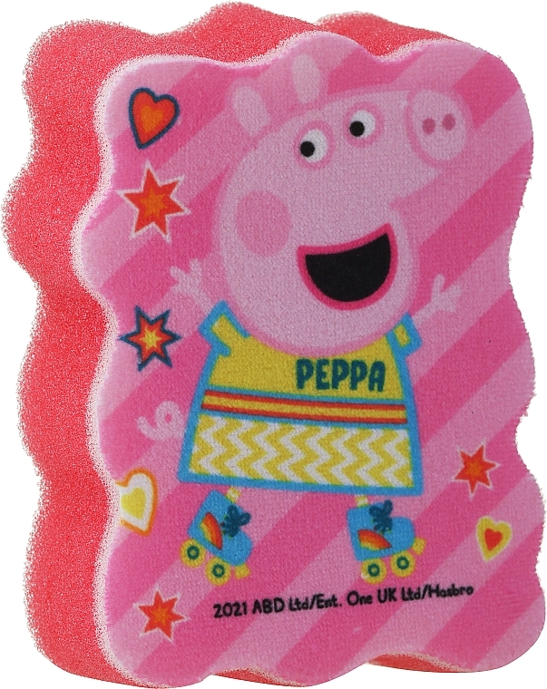Kids Body Wash Sponge 'Peppa Pig', red - Suavipiel Peppa Pig Bath Sponge — photo N1