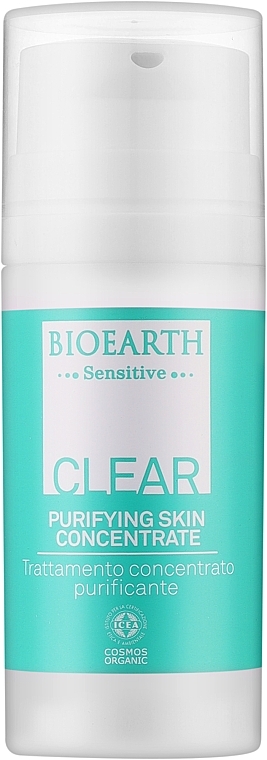 Face Cleansing Serum for Problem & Combination Skin - Bioearth Senstive Clear Purifying Skin Concentrate — photo N1