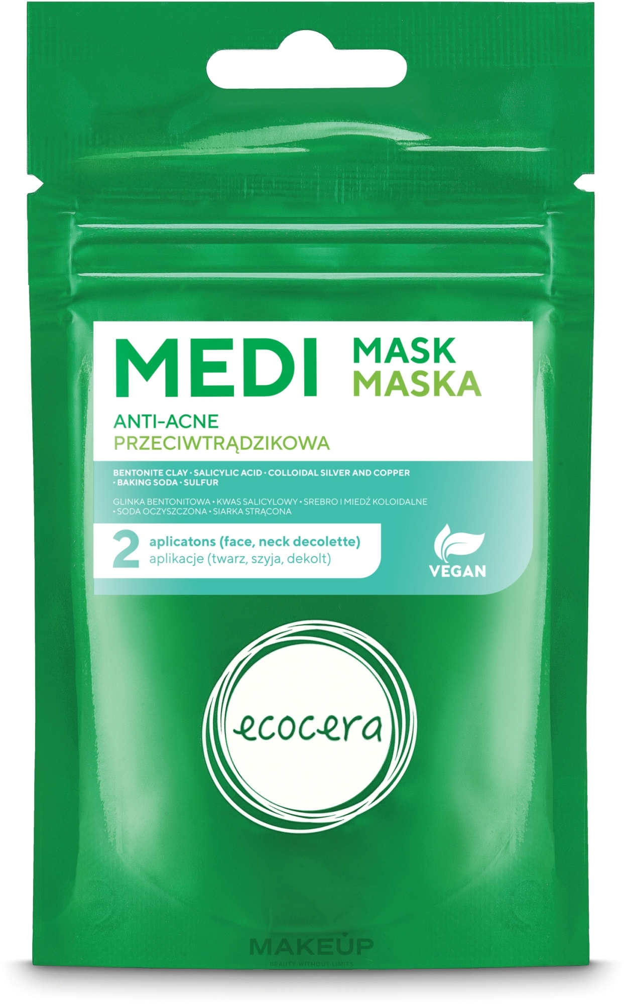 Anti-Acne Face Mask - Ecocera Face Anti-Acne Mask — photo 50 g