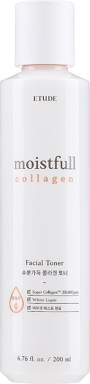 Collagen Facial Toner - Etude House Moistfull Collagen Facial Toner White Lupin — photo N1