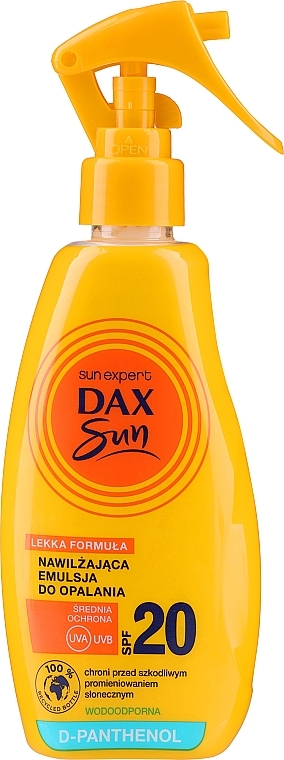 Tanning Sun Emulsion Spray SPF20 - Dax Sun Moisturizing Sun Emulsion SPF 20 — photo N1