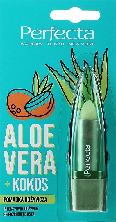 Nourishing Aloe Vera & Coconut Lip Balm - Perfecta Aloe Vera + Coconut — photo N1