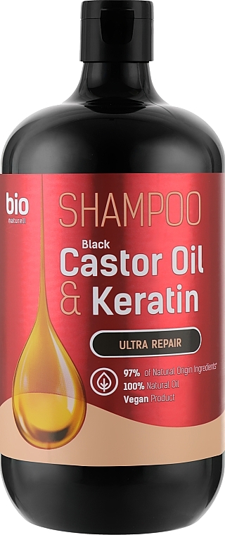 Black Castor Oil & Keratin Shampoo - Bio Naturell Shampoo — photo N2