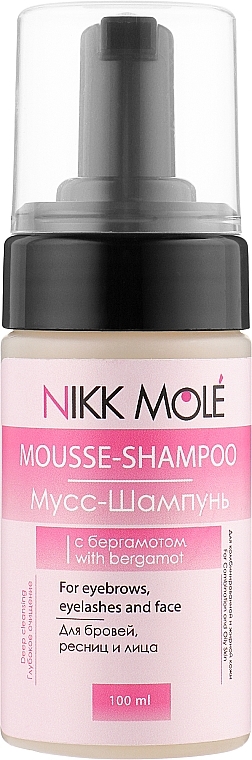 Brow, Lash & Face Bergamot Mousse Shampoo - Nikk Mole Mousse-Shampoo With Bergamot For Eyebrows Eyelashes And Face — photo N1