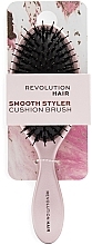 Hair Brush with Pad, rose gold - Revolution Haircare Smooth Styler Cushion Hairbrush — photo N4