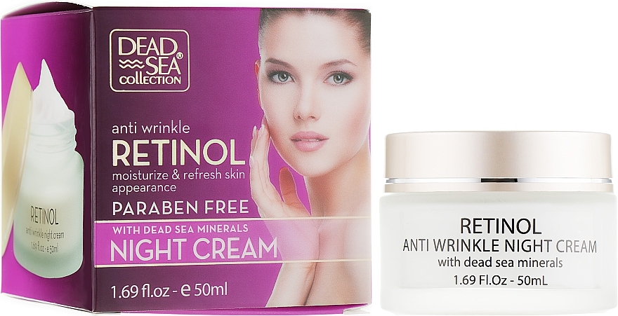 Anti-Wrinkle Night Cream with Retinol & Dead Sea Minerals - Dead Sea Collection Retinol Anti Wrinkle Night Cream — photo N1