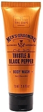 Set - Scottish Fine Soaps Mens Grooming Thistle & Black Pepper Travel Bag (sh/gel/75ml + f/wash/75ml + a/sh/balm/75ml + f/cr/75ml + towel + bag) — photo N10