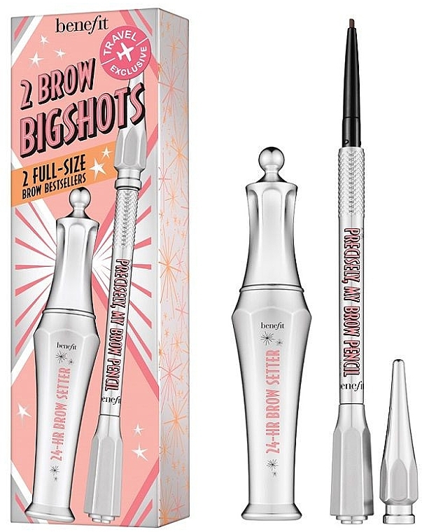 Set - Benefit 2 Brow Bigshots Precisely 24H Brow Setter Duo (brow/pen/0.08g + brow/gel/7ml) — photo N1