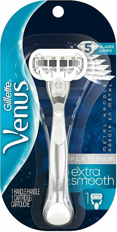 Shaver with 1 Replaceable Cassette - Gillette Venus Platinum Extra Smooth — photo N2