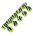 Fragrances, Perfumes, Cosmetics Toe Separator 'Zebra', green and black - Inca Finger Separator